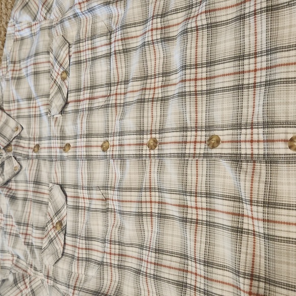 Duluth Trading plaid short sleeve mens button down shirt size medium - Picture 4 of 8